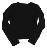 Čierne crop tričko H&M