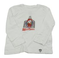 Biele tričko s PAW PATROL - Marshall lupilu