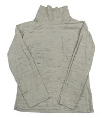 Světlešedo-černo-zelený melírovaný rolák George