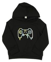 Čierna mikina s ovladačem a kapucňou SHEIN