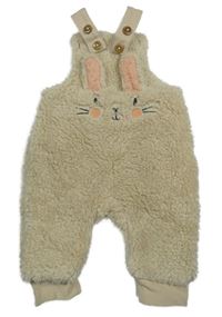 Smotanové huňaté na traké podšité nohavice so zajačikom Topomini