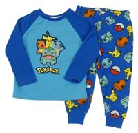 Modro-cobaltově modré fleecové pyžamo s pokémony PRIMARK