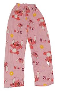 Růžové pyžamové kalhoty se Stitchem/Angelou