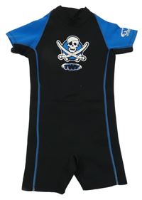 Černo-modrý neopren s lebkou TWF