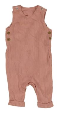 Růžové žebrované laclové tepláky PRIMARK