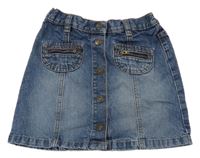Modrá rifľová prepínaci sukňa H&M