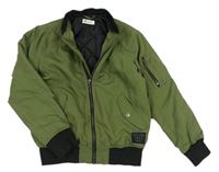 Khaki šusťákový zateplený bomber H&M