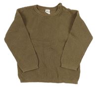 Hnedý rebrovaný sveter H&M