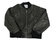 Čierna koženková podšitá bunda zn. Primark