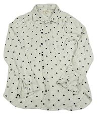 Biela bodkovaná á blúzka H&M