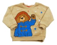 Hnedá chlpatá mikina s Paddingtonem Tu