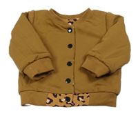 Hnedá zateplená prepínaci obojstranná mikina