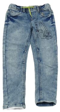 Modré teplákové rifle s bagrem Kiki&Koko