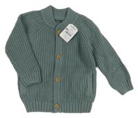 Nové - Zelenošedý propínací svetr Next