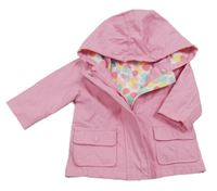 Růžová nepromokavá jarní bunda s kapucí F&F