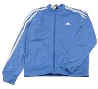 Modrofialová športová prepínaci mikina s logom Adidas