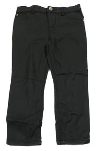 Černé kalhoty koženkového vzhledu River Island