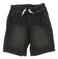 Antracitové teplákové riflové kraťasy H&M