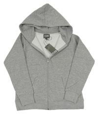 Nové - Sivá melírovaná prepínaci mikina s kapucňou Fluid