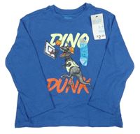Nové - Modré tričko s dinosaurom Primark