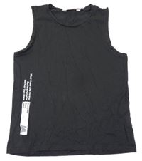 Čierne tielko s nápisom H&M