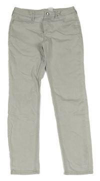 Světlešedé skinny fit rifle H&M