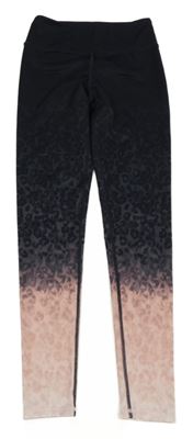 Černo-růžové ombré sportovní legíny s leopardím vzorem H&M