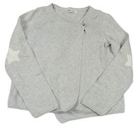 Sivý melírovaný zavinovací sveter H&M