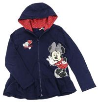 Tmavomodrá prepínaci mikina s kapucňou a Minnie zn. Disney