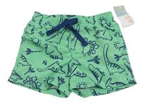 Zelené plážové kraťasy s dinosaury Primark