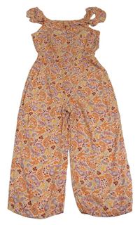 Meruňkový vzorovaný culottes overal Primark