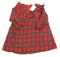 Červeno-modro-zelené kostkované šaty H&M