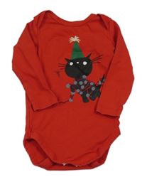 Červené body s mačkou hema