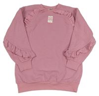 Nové - růžová mikina s volánky Matalan