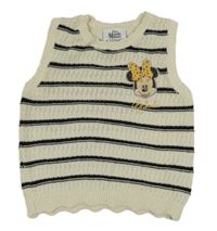 Smetanovo-čierna pruhovaná pletená vesta s Minnie Primark