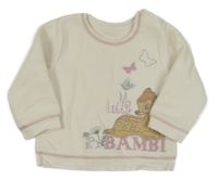 Biela fleecová mikina s Bambim George