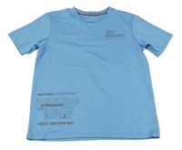 Modré sportovní tričko s nápisem 