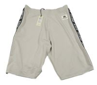 Nové - šedé sportovní elastické kraťasy s logem River Island