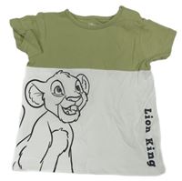 Bílo-khaki tričko so Simbou C&A