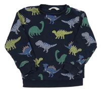 Tmavomodrá mikina s dinosaurami M&S