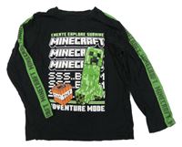Čierno-zelené pyžamové tričko s Minecraft Next