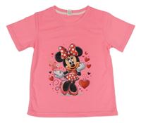Neónově ružové športové tričko s Minnie
