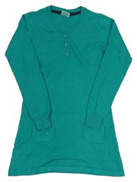 Zelené svetrové šaty s vreckami Pocopiano