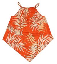 Oranžový top s listami River Island