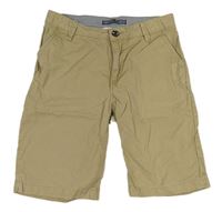 Béžové plátěné chino kraťasy H&M