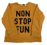 Medová mikina s nápisom H&M