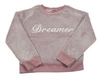 Ružová plyšová mikina s nápisom Pep&Co