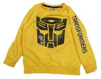 Žltá mikina s potiskem - Transformers