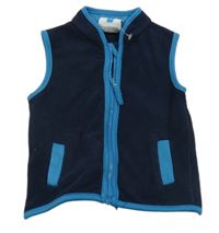 Tmavomodrá fleecová prepínaci vesta Topomini