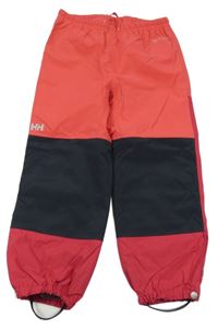 Jahodovo-fuchsiové šusťákové voděodolné kalhoty Helly Hansen